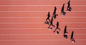 Course, aller de l'avant, leader